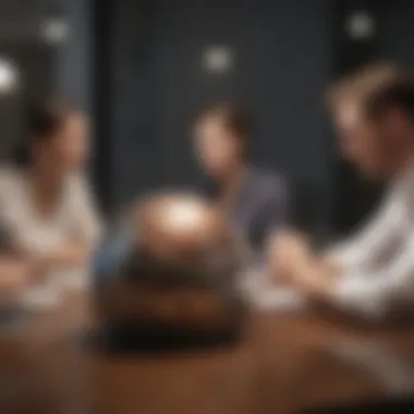 Collaborative Brainstorming Session Diverse group of part-time professionals in a brainstorming session