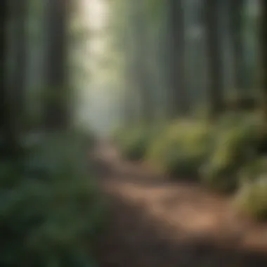 A path winding through a forest, representing resilience and adaptability