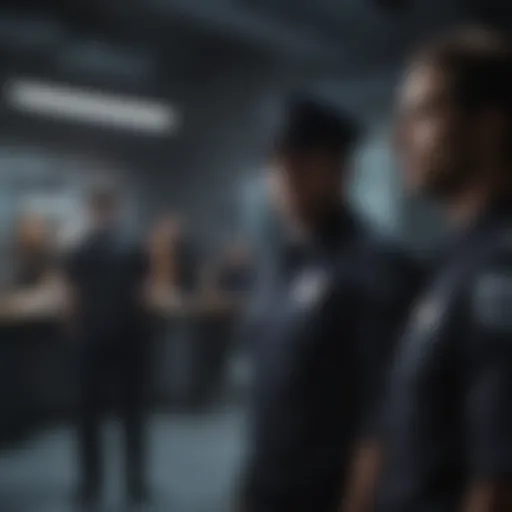 Corporate security team in action
