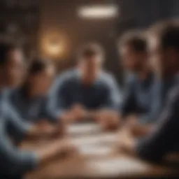A dynamic team engaged in a brainstorming session