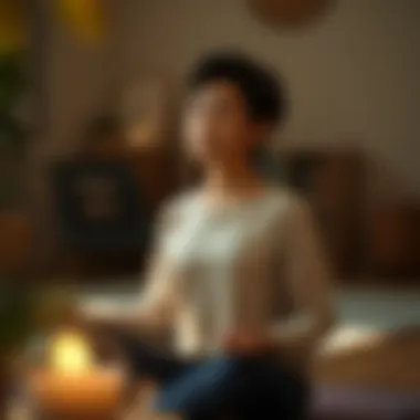 Mindfulness in Practice A calm individual practicing mindfulness meditation