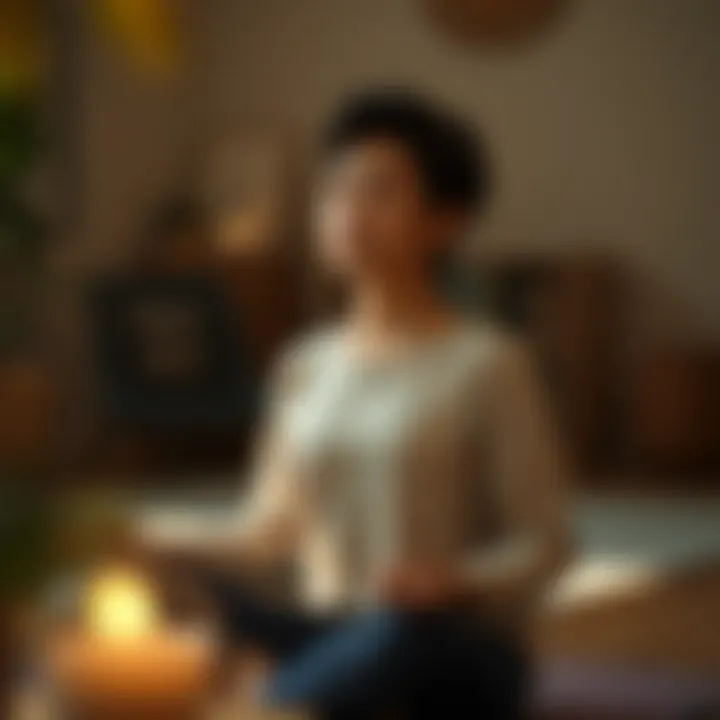 Mindfulness in Practice A calm individual practicing mindfulness meditation