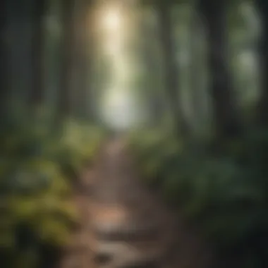 A path winding through a forest, symbolizing the journey of discovery