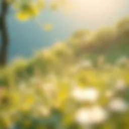 A serene landscape depicting wellness