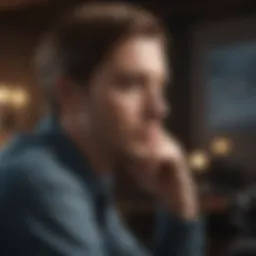 Individual contemplating career options