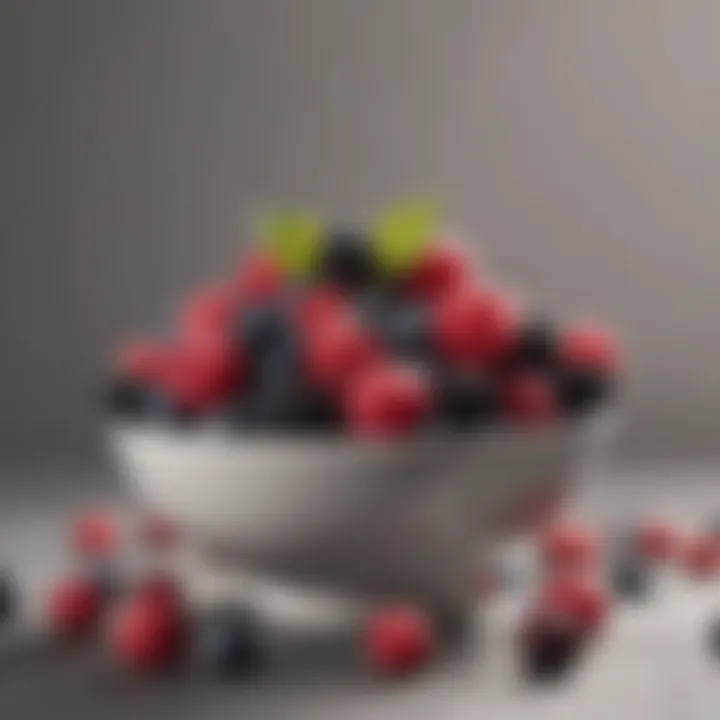 A bowl of mixed berries with a refreshing appearance