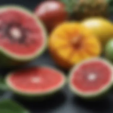 Tropical Fruits for Morning Energy Vibrant assortment of tropical fruits