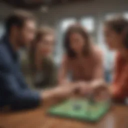 A diverse group of individuals brainstorming their life goals