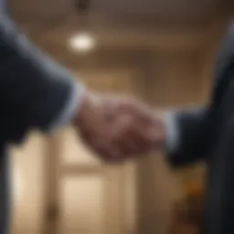 Graceful handshake between two professionals