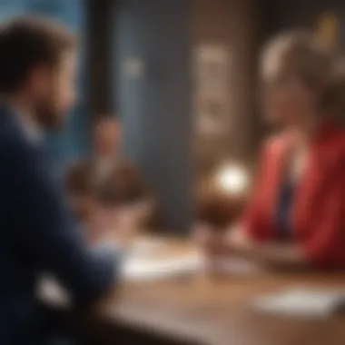 Engaging in Salary Negotiation A confident negotiation discussion between employer and candidate
