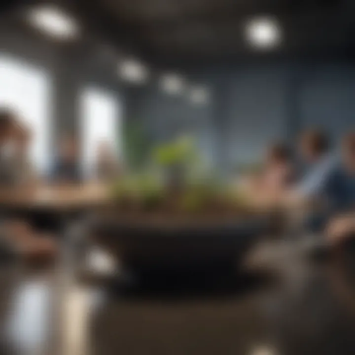 A dynamic workplace reflecting positive team dynamics and collaboration