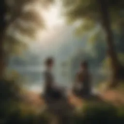 A serene landscape promoting calmness and focus