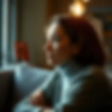 Contemplating Emotional Responses A thoughtful individual reflecting on emotions and relationships