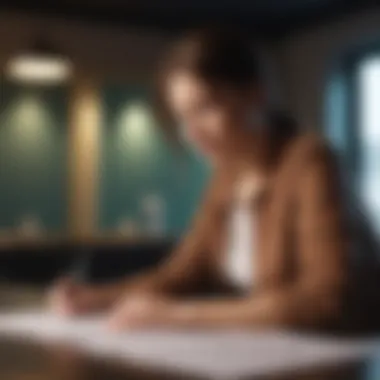 Structuring Your Self-Introduction A thoughtful person writing down their self-introduction