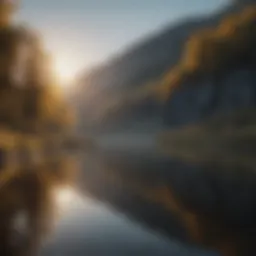 A solitary figure in a serene landscape, reflecting on isolation