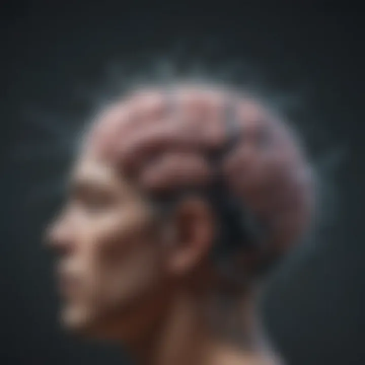 An abstract representation of a brain with digital connections, illustrating cognitive impacts