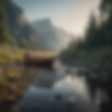 A serene landscape representing emotional resilience and well-being amidst solitude
