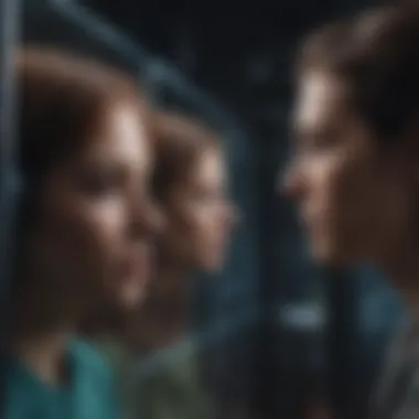 A group of individuals engaging through screens, depicting technology's role in social connection