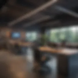 A vibrant workspace illustrating teamwork and collaboration