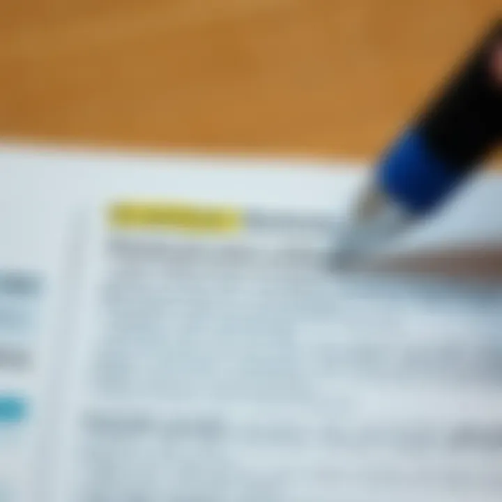 Close-up of a candidate's resume with highlighted negative phrases