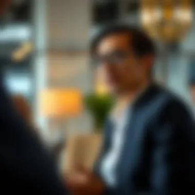 Confident candidate presenting strengths during an interview