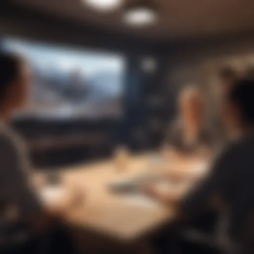 Virtual team meeting in progress with diverse participants