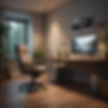 Creating a Calm Work Environment A serene workspace with calming elements