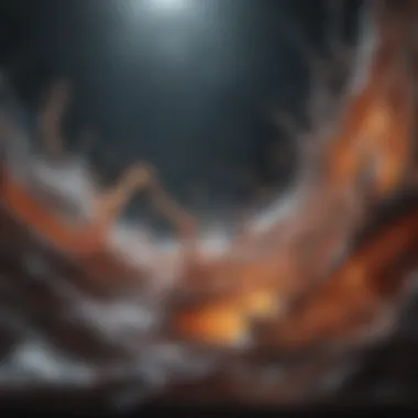 Abstract painting representing inner turmoil