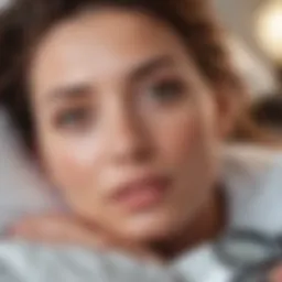 Woman practicing visualization techniques for waking up at a specific time