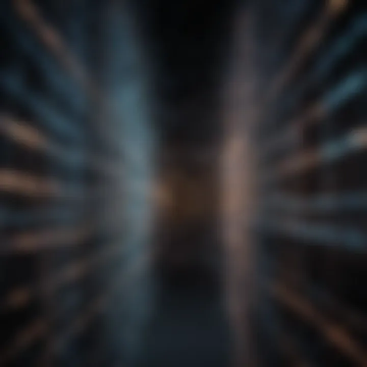 Abstract representation of communication networks intertwined with light trails