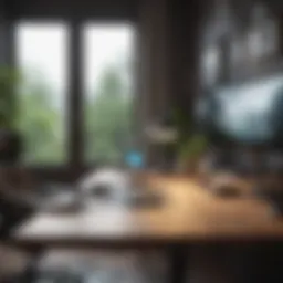 A serene workspace with minimal distractions
