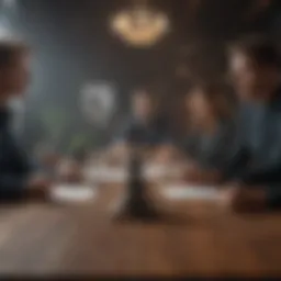 A diverse team engaging in a productive discussion