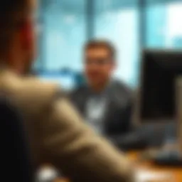 A confident individual engaging in a mock interview