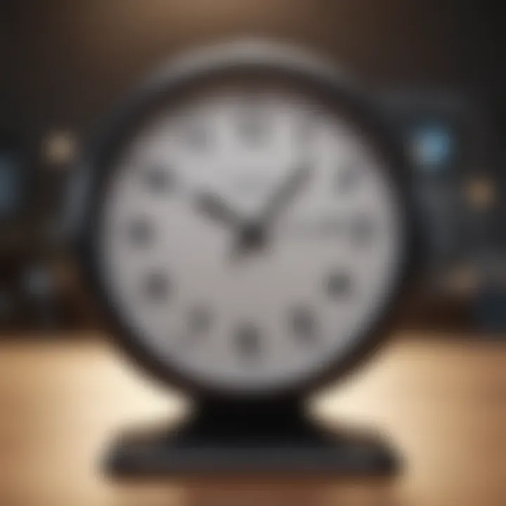 An office clock highlighting the significance of timing