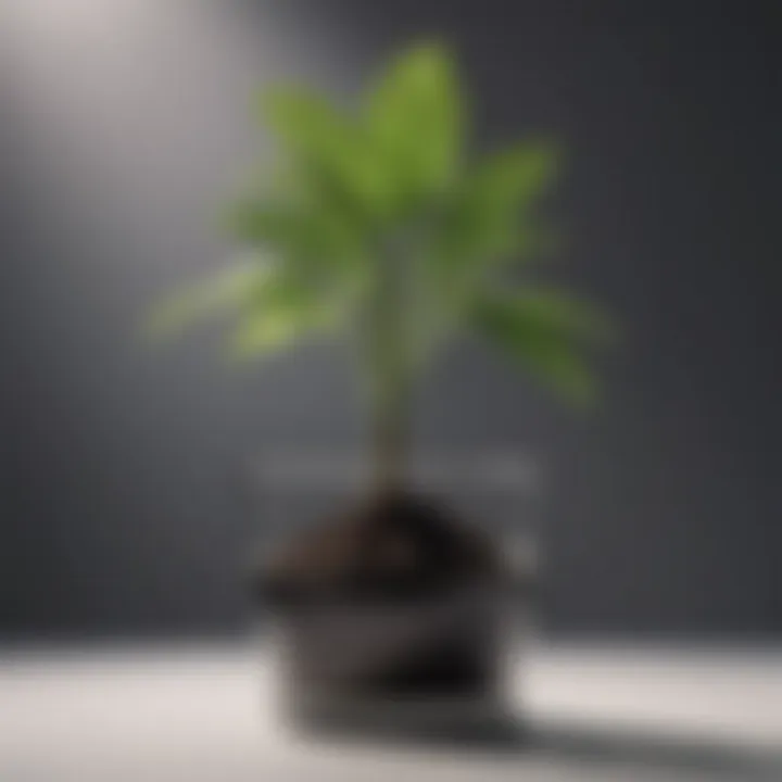 Productivity Boost Conceptual Illustration of a Growing Plant