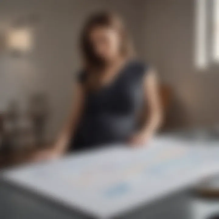 Trends in maternity leave policies represented with upward arrows and charts