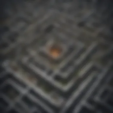 Navigating Decision-Making Labyrinths Maze with multiple paths symbolizing problem-solving choices