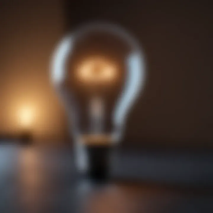 Mindset shift with a light bulb representing ideas and innovation