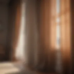 Sunrise peeking through curtains