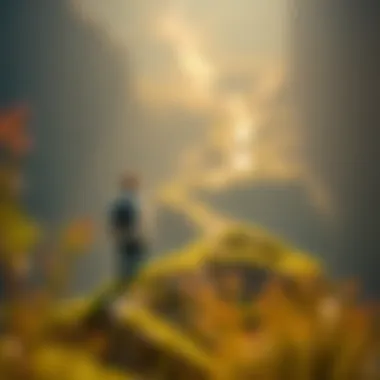 Journey of Self-Discovery Abstract representation of personal growth and discovery