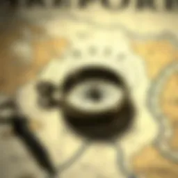 A compass and map symbolizing career direction