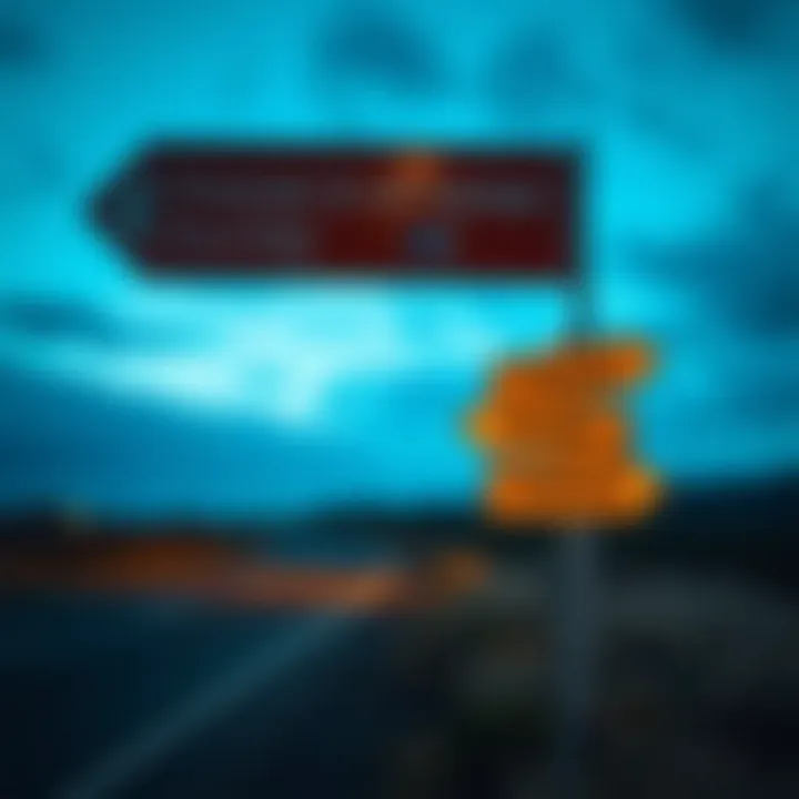 Choices in Your Career Journey A road sign with multiple paths indicating choices in a career journey