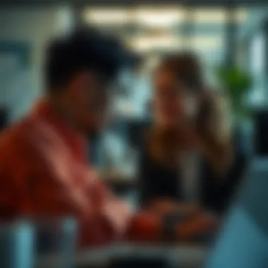 Conceptual visualization of emotional intelligence in workplace scenarios