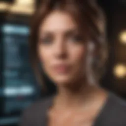 Mature professional navigating through job listings