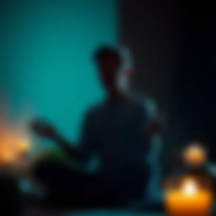 A person meditating to enhance mental clarity