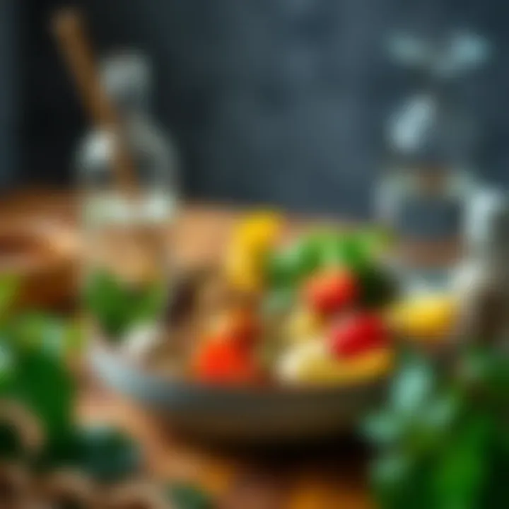 A balanced meal rich in nutrients