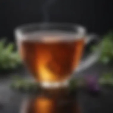 A cup of herbal tea symbolizing relaxation