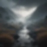 A misty landscape symbolizing mental fog