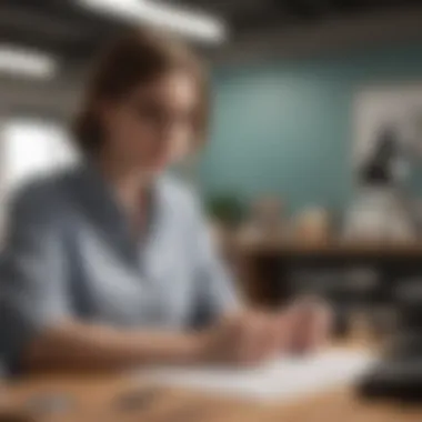 Crafting Your Request An employee thoughtfully drafting a leave request