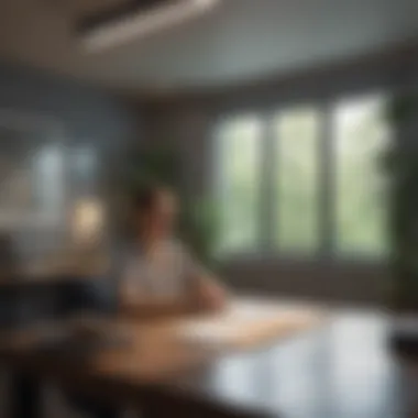 Serenity in the Workplace A serene workspace symbolizing mental wellness